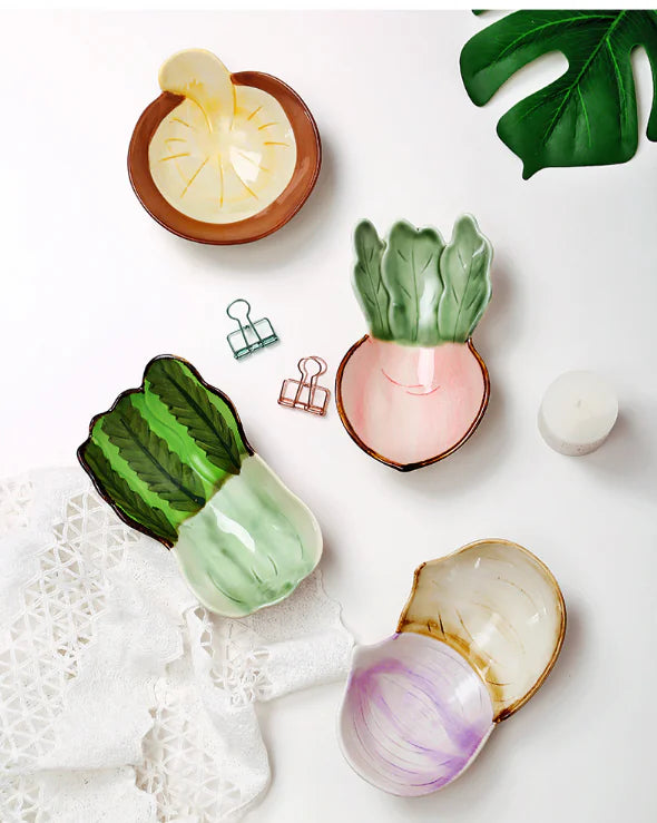 Cute Japanese Ceramic Snack Plates for Home Use