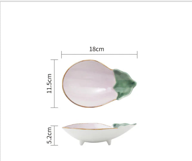 Cute Japanese Ceramic Snack Plates for Home Use