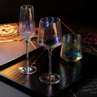 Nordic Vintage Hammered Glass Wine Goblet