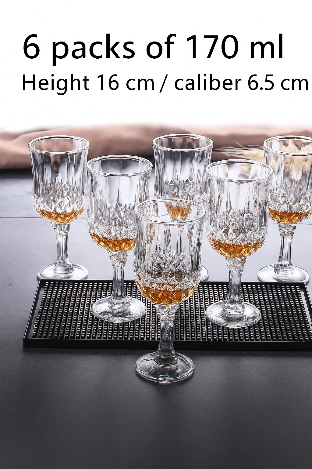 Vintage Thick Crystal Glass Wine and Champagne Cup Set