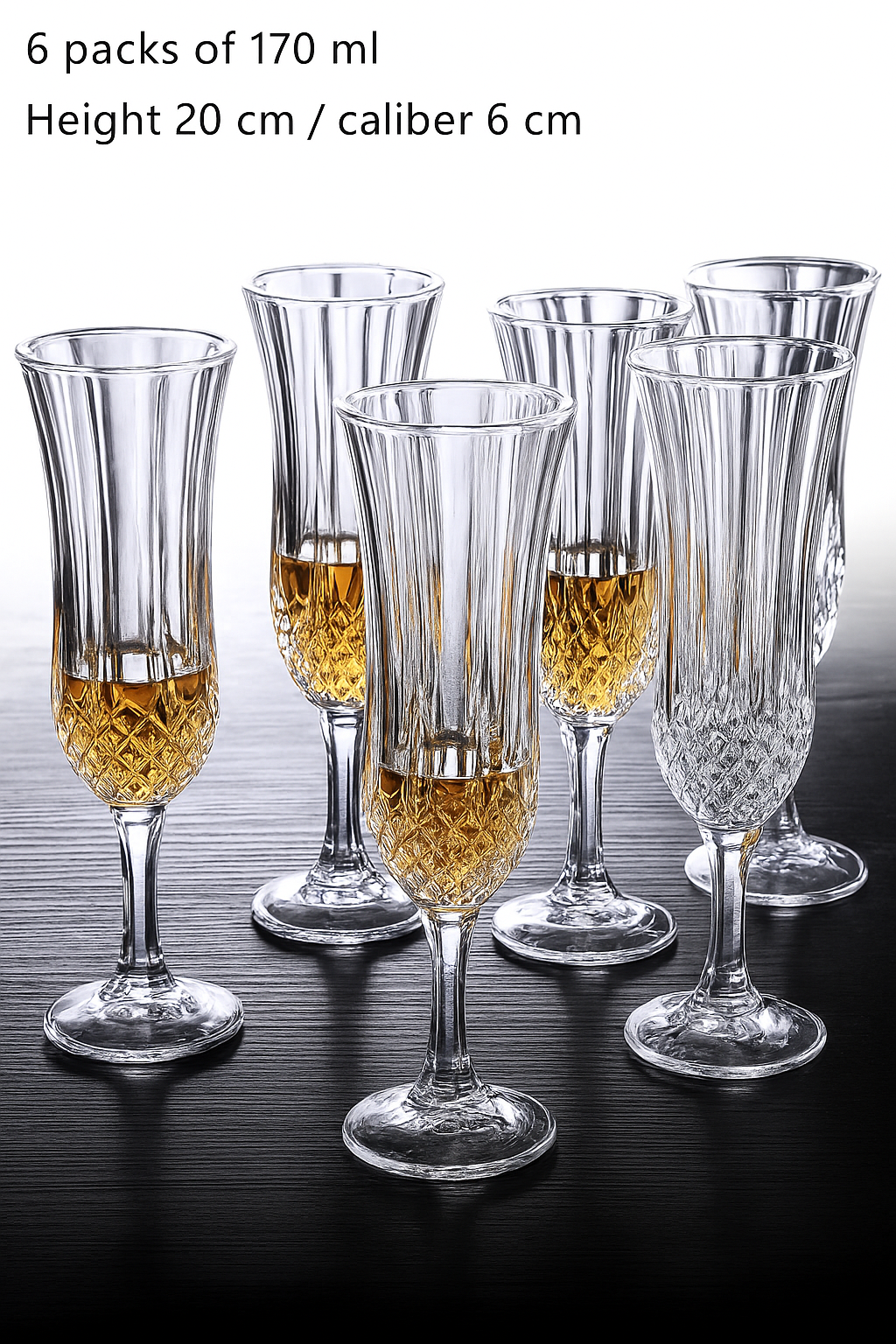 Vintage Thick Crystal Glass Wine and Champagne Cup Set