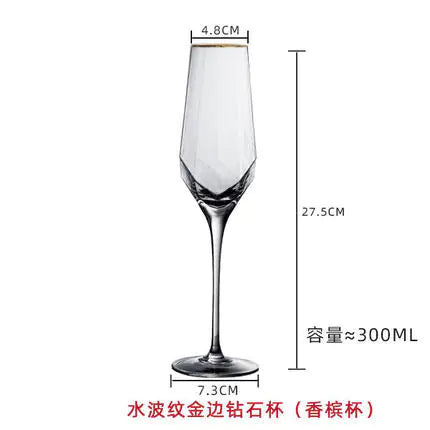 Nordic Vintage Hammered Glass Wine Goblet