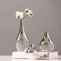 Modern Minimalist Glass Flower Vase for Home Decor