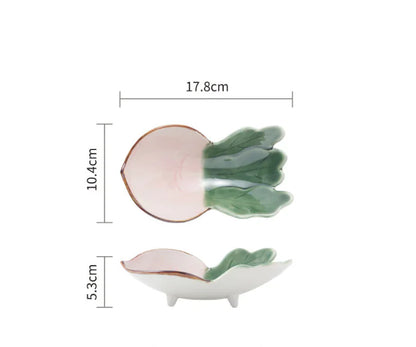 Cute Japanese Ceramic Snack Plates for Home Use