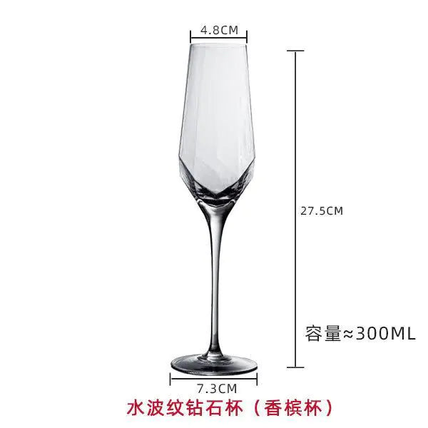 Nordic Vintage Hammered Glass Wine Goblet