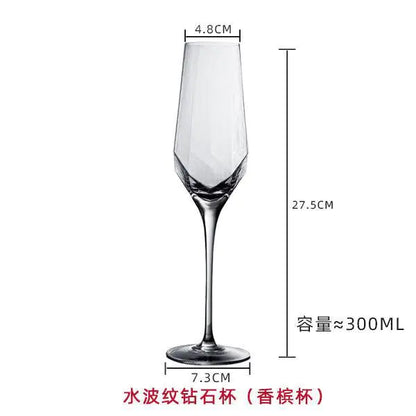 Nordic Vintage Hammered Glass Wine Goblet