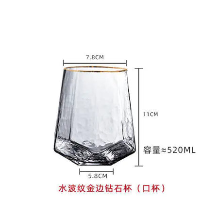 Nordic Vintage Hammered Glass Wine Goblet