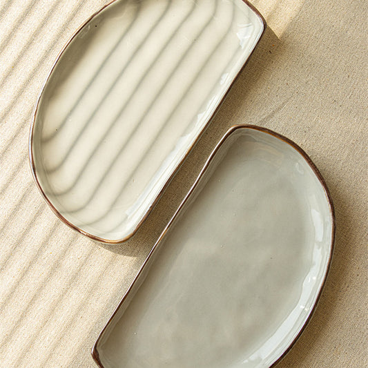 Minimalist Creative Ceramic Snack Platter for Home