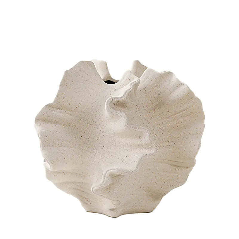 European White Ceramic Vase for Dried Flowers Decor