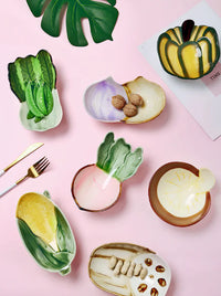Cute Japanese Ceramic Snack Plates for Home Use