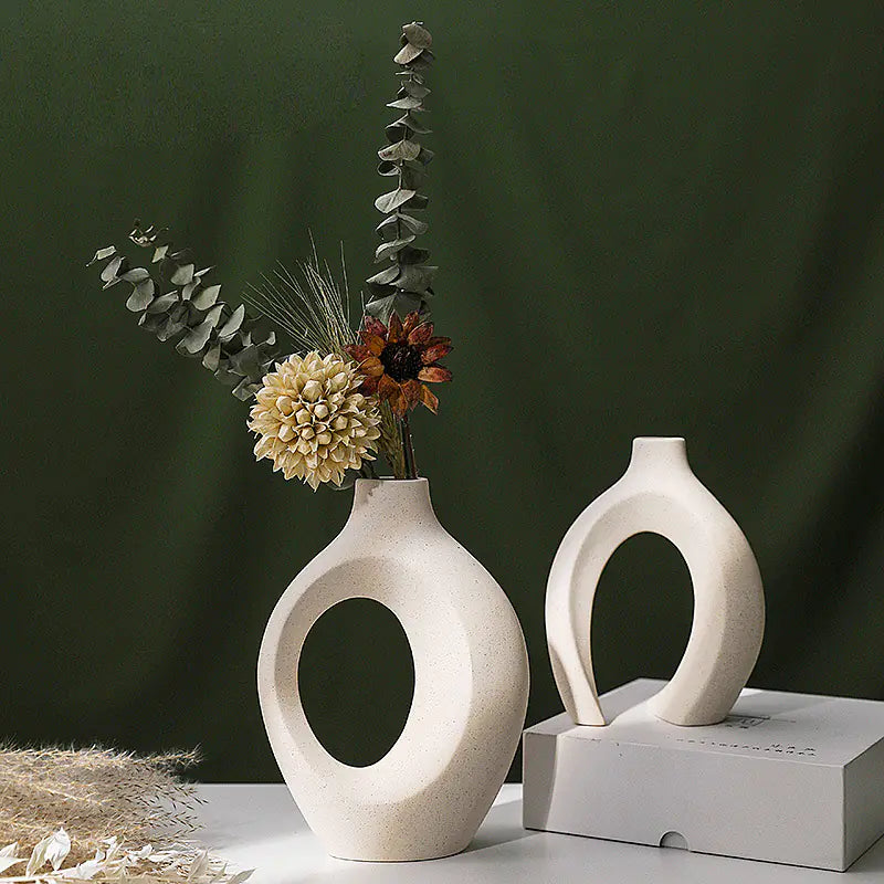 European Ceramic Vase Set - Minimalist Home Decor