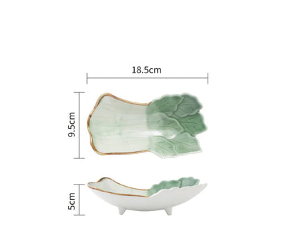 Cute Japanese Ceramic Snack Plates for Home Use