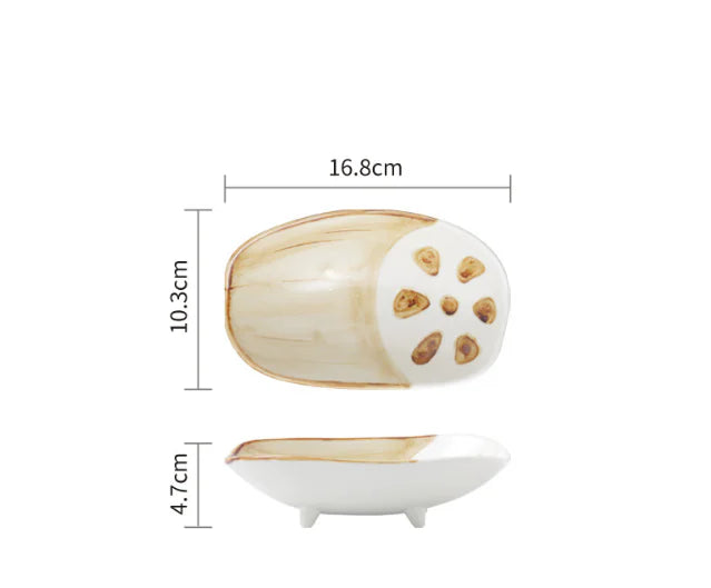 Cute Japanese Ceramic Snack Plates for Home Use