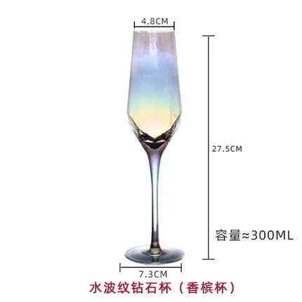 Nordic Vintage Hammered Glass Wine Goblet