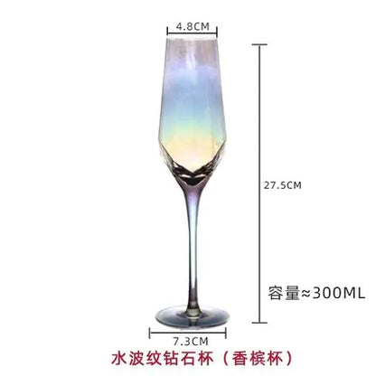 Nordic Vintage Hammered Glass Wine Goblet