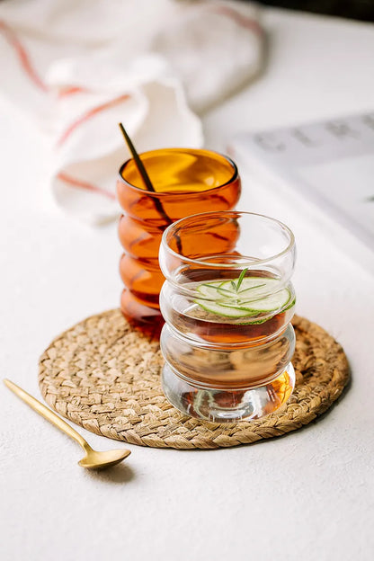 Handmade Amber Heat-Resistant Glass Cup