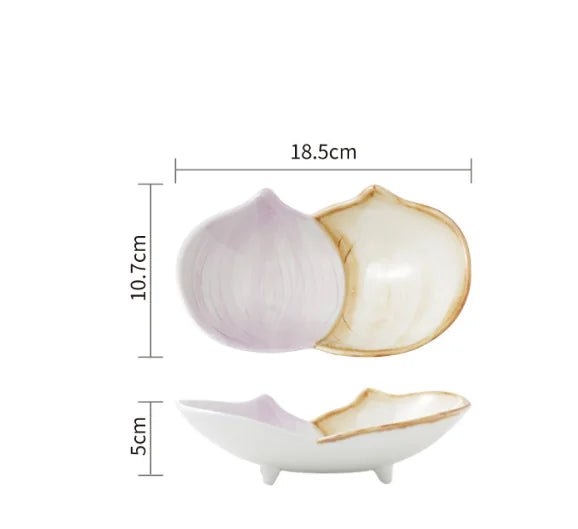 Cute Japanese Ceramic Snack Plates for Home Use